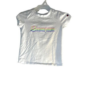 Champion Toddler Girls Logo Short Sleeve Tee White Size 3T